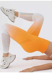 New Style Women's Gradient Push Leggings Seamless Yoga Pants High Mid-Waist Running Fitness <b>Tights</b> Casual Summer Fitness Legging - Product Image 2