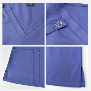 Wholesale Custom Nursing <b>Scrubs</b> <b>Set</b> Unisex Medical Uniform V Neck Spandex Nurse Jogger <b>Scrub</b> <b>Set</b> for Men Women Hospital Wear - Product Image 3