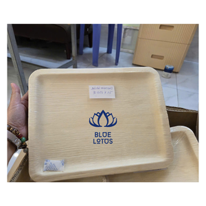 Ensemble de vaisselle en feuilles de palmier bio de haute qualité |   Assiettes jetables compatibles micro-ondes pour services de restauration haut de gamme - Product Image 1