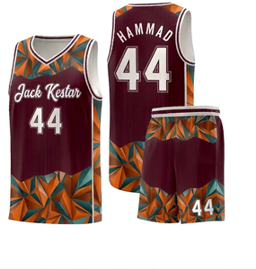 Nouvelle tenue de basket-ball personnalisée tendance pour adultes, 100% polyester, grande taille, haute qualité, séchage rapide, impression par sublimation - Product Image 3