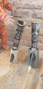 Corne à boire Viking polie écologique faite à la main naturelle et personnalisée WONDER OVERSEAS Style Animal - Product Image 2