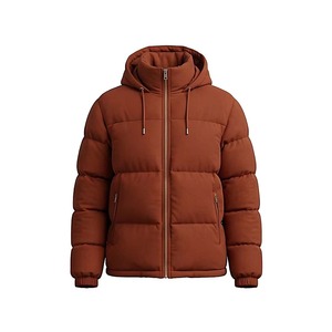 Vestes matelassées à capuche zippées streetwear en gros pour hommes, idéales pour l'hiver et les températures froides, haute qualité, imperméables, respirantes, 100 % polyester - Product Image 1