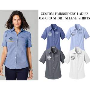 2025 camisas Super Pro Oxford para mujer L659 bordado personalizado con textos de logotipo agregue su propio diseño único - Product Image 4