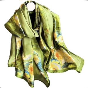 Summer Silk <b>Chiffon</b> <b>Scarf</b> Hijab Custom Design Luxury Bandana Women Handmade Long stylish Summer New Fashion <b>scarf</b> - Product Image 1