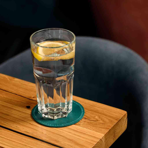 Sous-verres en cuir véritable en gros, lot en vrac pour restaurants, articles de bar de luxe, sous-verres personnalisés avec logo en relief GLC-0054 - Product Image 4