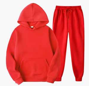 Ensemble de survêtement pour homme 2 pièces, grande taille, manches longues, à capuche, vêtements de sport, extensible, pour la salle de sport, l'entraînement, le jogging - Product Image 2