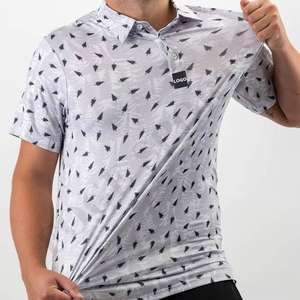 Camisetas de Golf Personalizadas con Logotipo, Duraderas, de Punto Sólido, Transpirables, Ligeras, de Manga Corta, Holgadas, de Poliéster y Elastano para Hombre - Product Image 6