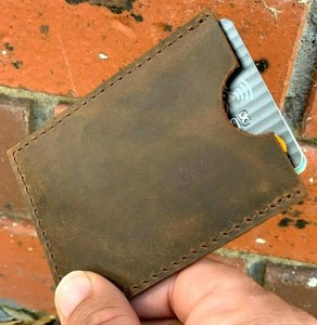 Genuine Leather Custom Logo <b>Card</b> <b>Holder</b> Luxury RFID Credit <b>Card</b> Pocket Case Slim Business <b>Card</b> <b>Wallet</b> LCH-0198 - Product Image 6