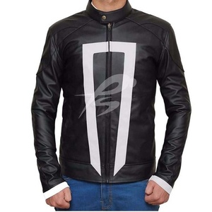 Veste de moto en cuir décontractée pour homme - Véritable cuir d'agneau doux au toucher, imperméable, réversible, épais, manteau d'hiver - Texpeed - Product Image 5