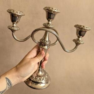 Brass Antique <b>Candelabra</b> 3 Arms Customizable Designs Table Decorative Candle Holder For Wedding Supplies Christmas Decoration - Product Image 5