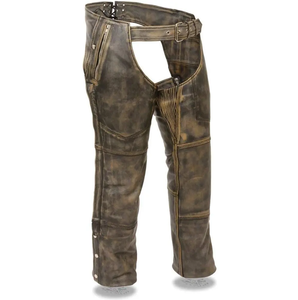 Guêtres d'équitation anglaises complètes de qualité supérieure certifiées CE avec panneau élastique et fermeture à boucle pour hommes et femmes en cuir de vache véritable - Product Image 1