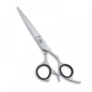 Best Quality Cheap Industrial Barber Scissors Black <b>Plastic</b> Handle Left Handed with Smooth <b>Edge</b> for Hair Cutting - Product Image 5