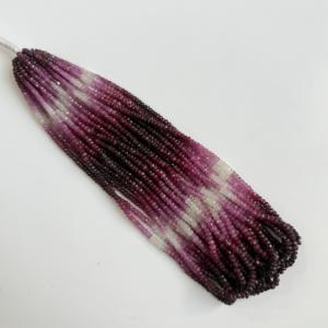 ลูกปัดทับทิมธรรมชาติทรงรอนเดลเหลี่ยมเพชรพลอยไล่เฉดสีขนาด 3-4 มม. ลูกปัดพลอยทับทิมไล่เฉดสีสำหรับทำเครื่องประดับ - Product Image 3