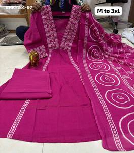 Latest Collection Best Fabric Mul Cotton with Printed Design A-<b>Line</b> Kurti-<b>Pant</b> & Dupatta Collection Woman Fashion Manufacturer - Product Image 4
