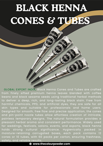 Conos de Henna Negra Temporal, Pasta de Arte Corporal de Color Oscuro, Secado Rápido, Amigable con la Piel y Dermatológicamente Suave, Listo para Usar - Product Image 3