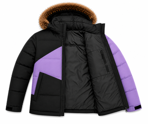 Veste d'hiver matelassée pour homme, marque privée OEM, avec capuche, couleurs et tailles personnalisées, patchs logo, imperméable, tissu ripstop, doublure en fausse fourrure - Product Image 5