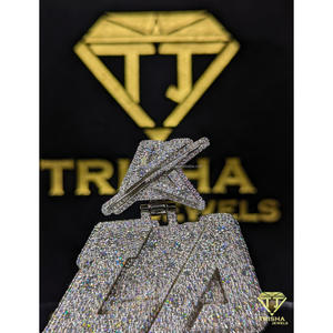Colgante con inicial de la letra "LA" al por mayor con diamante de moissanita VVS y plata de ley 925 de Trisha Jewels - Product Image 4