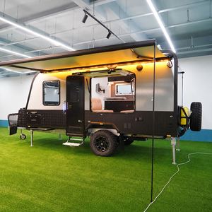 Caravane tout-terrain robuste de 16 pieds avec salle de bain complète, grand lit et auvent pour les aventures en camping - Product Image 1