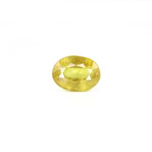 3.9 Carat Oval Cut Yellow Sapphire Loose Gemstone for Fine Jewelry - Product Image 1