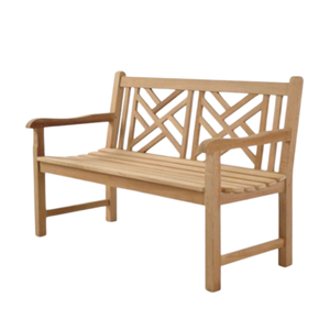 Banco de madera de teca de estilo minimalista para sentarse en el jardín o en el parque público. Capacidad para 2 personas - Product Image 2