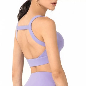 Soutien-gorge de sport pour femme personnalisable de haute qualité, grande taille, très élastique, pour la course et le yoga, absorption des chocs, maintien élevé à l'avant, séchage rapide - Product Image 3