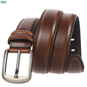 Cinturón de Cuero Vacuno Formal para Hombre con Logotipo Personalizado al por Mayor, Hebilla de Aleación Reversible, Ligero, Ecológico y Duradero, Ancho de 3.3 cm - Product Image 6