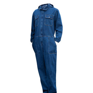 Men's Waterproof Plus Size Cotton Twill Workwear Coverall Relaxed Fit Denim Bib Comfortable Lightweight Quick Dry Denim <b>Suits</b> - Product Image 5