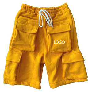 Pantalones Cortos Cargo de Cintura Media para Hombre, 100% Algodón Polar, Nuevo Diseño con Bolsillos y Cierre con Cordón, Opción Casual OEM, Venta al Por Mayor - Product Image 2
