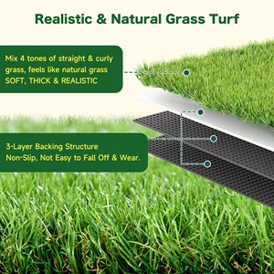 Tapis en herbe synthétique épais et doux TH-PAG-603 pour chiens, conçu pour un confort naturel, pour l'apprentissage de la propreté en intérieur ou les coins de balcon douillets - Product Image 3