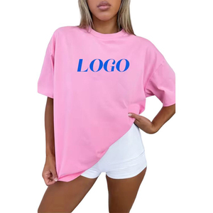Camisetas de algodón y elastano personalizadas al por mayor para mujer, camiseta corta ajustada con estampado, camiseta corta lisa para chica, camiseta baby tee para mujer - Product Image 1