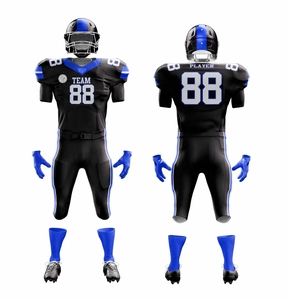 Uniformes de football américain personnalisables, 100% polyester, imprimés par transfert thermique, respirants, séchage rapide, coupe régulière, maillot d'équipe pour hommes - Product Image 3