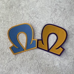 Écussons brodés en tissu sergé de marque taïwanaise All Star Emblems, emblèmes de lettres grecques pour sororités et fraternités, avec support thermocollant - Product Image 3