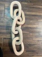 Étagère murale en bois moderne H a CRAFT avec forme ovale et motif floral, décoration artisanale pour le salon
