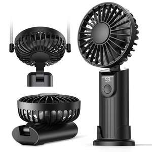 Mini ventilateur portable à clip pliable rechargeable 5000 mAh, ventilateur de cou rafraîchissant en nylon - Product Image 1