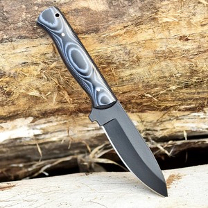 Cuchillo de Bushcraft Personalizable de 8 Pulgadas con Hoja Fija Recubierta en Polvo, Mango G10, OEM, para Caza, Desollado y Camping, con Funda - Product Image 3
