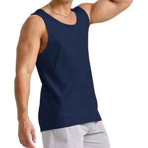 Wholesale Custom Logo Cotton Sleeveless Fitness Tank Top for Men Casual Style <b>Running</b> <b>Singlet</b> Muscle Athletic Shirts Gym Workout - Product Image 2