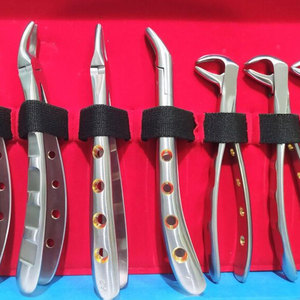 Ensemble de forceps d'extraction dentaire 10 pièces en acier inoxydable, instruments chirurgicaux orthodontiques manuels, classe I, argent - Product Image 4