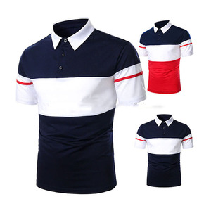 Camisetas Polo de Golf de Manga Corta de Primera Calidad con Diseño de Paneles Múltiples, Cuello Camisero, Ropa de Trabajo de Oficina, Camisetas para Hombre - Product Image 6