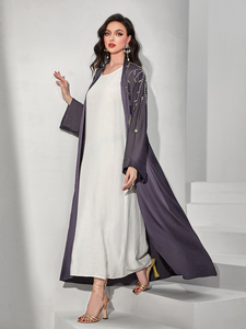 Abaya Dubaï 2026 en gros, abayas modestes pour femmes, abaya simple, robe abaya, abaya de luxe brodée, abaya en gros, logo personnalisé - Product Image 3
