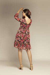 Luxury Design Black Floral Printed Mini <b>Dress</b> Looks Beautiful and Loose Fit Comfortable Daily Wear <b>Dresses</b> at Wholesale - Product Image 3