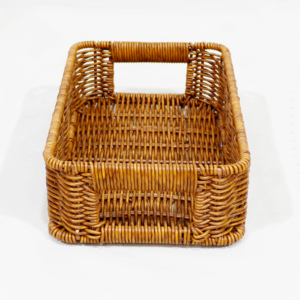 Trending Rustic Rectangle PP Plastic Storage <b>Basket</b> With Handles Multi-Purpose Neatening Organizer - Product Image 5