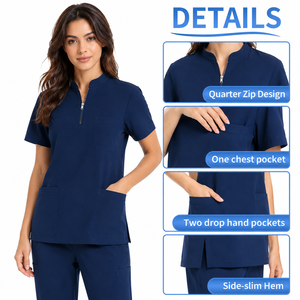 Nuevo Conjunto de Uniforme Médico para Mujer, Pantalones Jogger Elásticos, Uniforme de Hospital, Tela Tejida, Detección de Agujas, Servicio OEM, Logotipo Personalizado - Product Image 2
