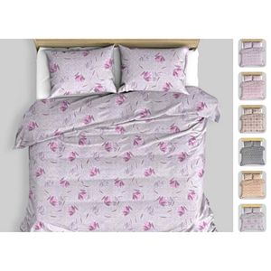 Parure de lit hôtelière 4 pièces style américain pour lit simple 108x108 pouces, draps en coton ajustés et plats, qualité testée - Product Image 1