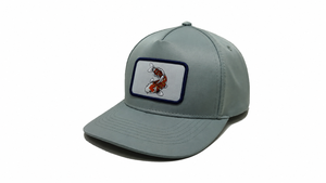 Wholesale Custom <b>Light</b> Grey 5 Panel Baseball Cap Structured Mid Profile Semi-Curved Bill Golf <b>Hat</b> with Woven Patch Logo - Product Image 2