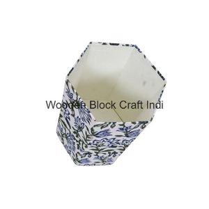 Cubo de basura hexagonal de cartón de alta calidad, diseño abierto y ecológico para uso doméstico, de oficina o hotelero, exportador indio. - Product Image 6