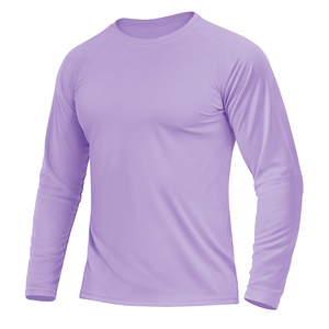 Men Long Sleeve Solid Color O-Neck Quick Dry Athletic T-<b>Shirt</b> Slim Fit Knitted <b>100</b>% <b>Polyester</b> Casual Workout Top - Product Image 1