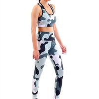 Ensemble de yoga personnalisé tendance pour femme – Style unique, motif uni, respirant, marque privée, sublimation frontale – Nouvelle collection en promotion