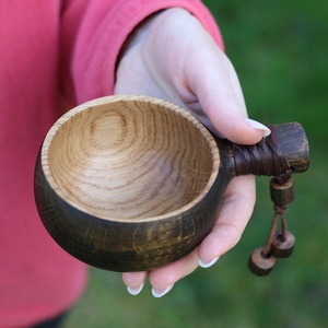 Taza Kuksa Premium de Bajo Costo, Hecha a Mano, de Madera Natural para Café, Té, Camping, Senderismo y Aventura - Product Image 1