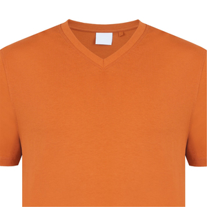 Camiseta personalizada con cuello en V, impresión en algodón, venta al por mayor, camiseta lisa para hombre - Product Image 5