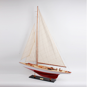 Modelo de Velero Pintado a Mano, Yate de Madera, Decoración Náutica, Regalo Coleccionable, 80Lx15Wx100H cm - Product Image 6